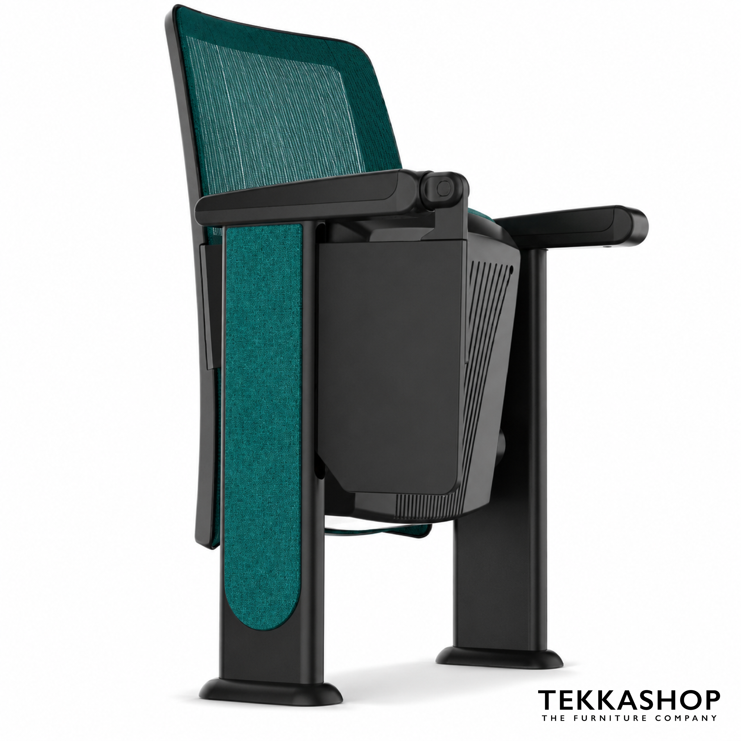 Tekkashop STAC1203 Elite Auditorium Seating Chair With Writing Tablet Fabric Upholstered Lecture Hall Training Room Seat (pre-order)