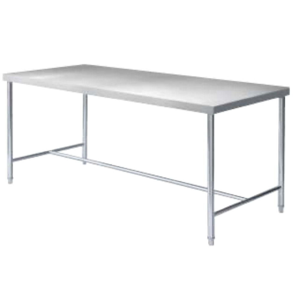 Tekkashop BJDT210 Winnie Heavy Duty Public Furniture 304 Grade Stainless Steel Dining Canteen Table