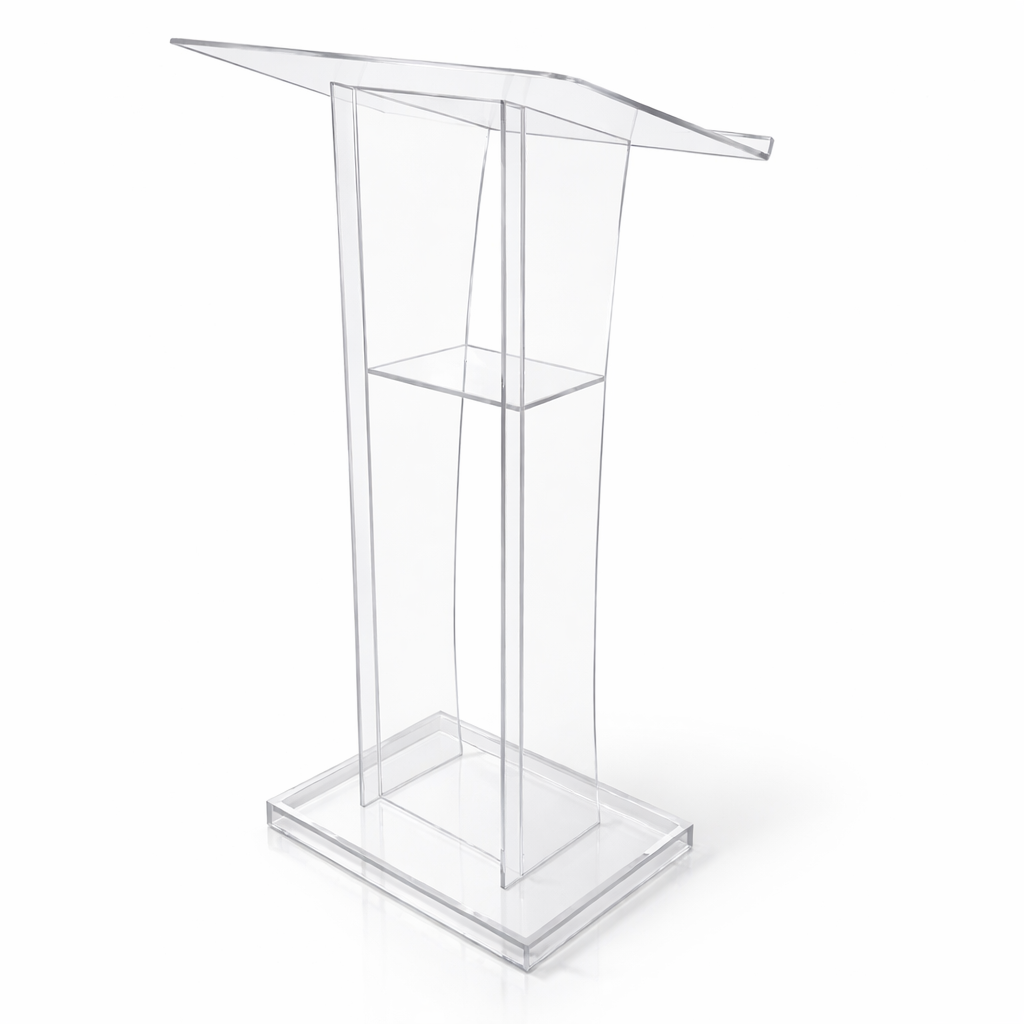 Tekkashop LVPS2467 Modern Minimalist Acrylic Rostrum Podium Stand - Transparent