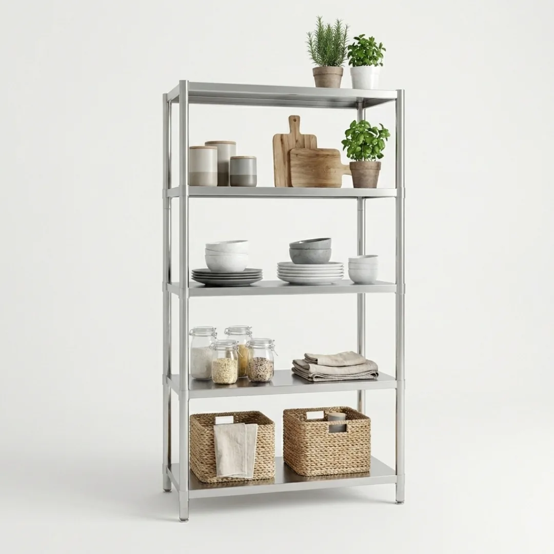 Industrial Grade Multipurpose Stainless Steel 5-Tier Display Kitchen S, FDDC665 (view 2)