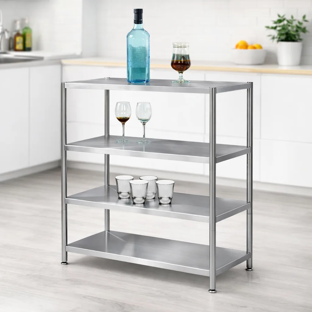 Heavy-duty 4 Tier Stainless Steel Storage Rack Waterproof & Anti-rust , FDSR5833 (view 2)