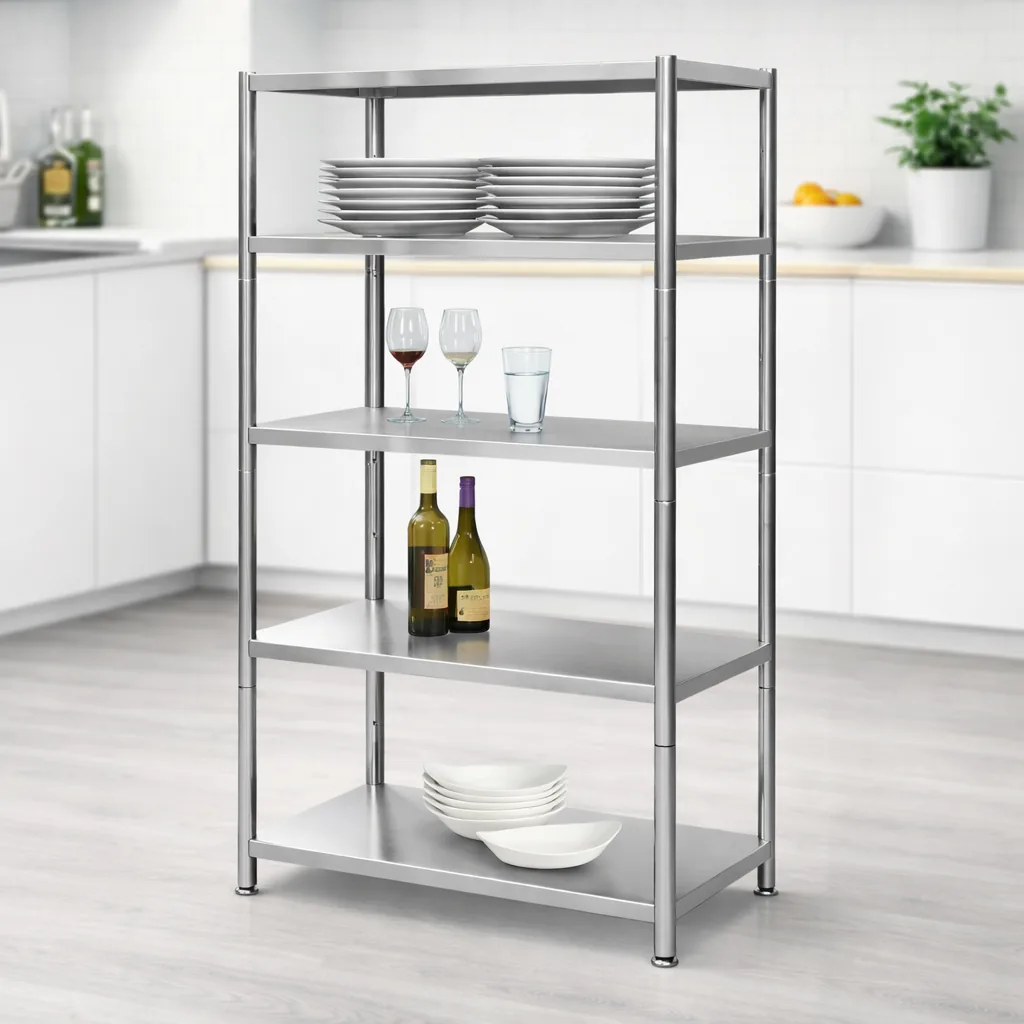 Heavy-duty 5 Tier Stainless Steel Storage Rack Waterproof & Anti-rust , FDSR6666 (view 2)