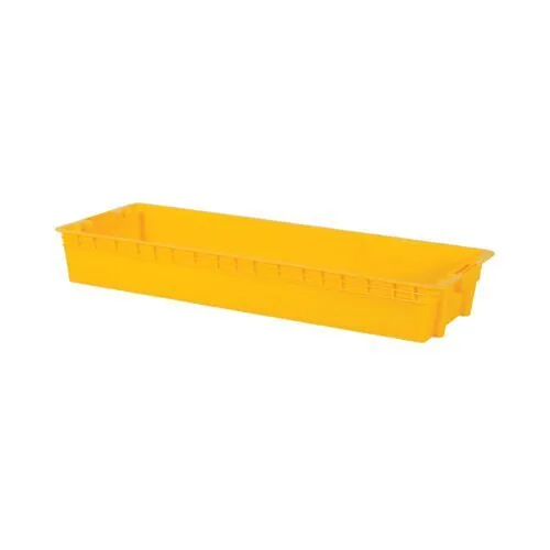 Industrial Grade PP Plastic Lightweight Stackable Long Tray with Raisi, FLTR43