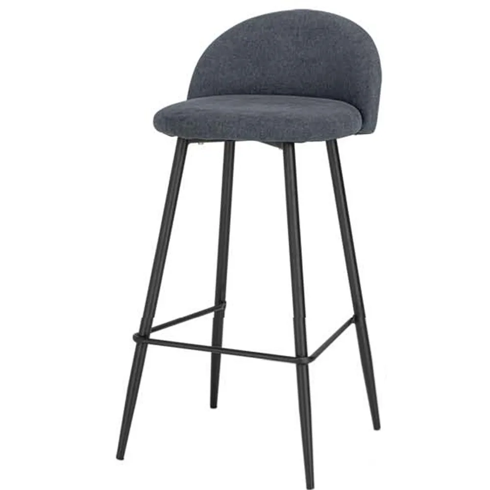 Modest Glam Style Half Moon Shaped Low Backrest Fabric Cushion High Ch, HKBC155