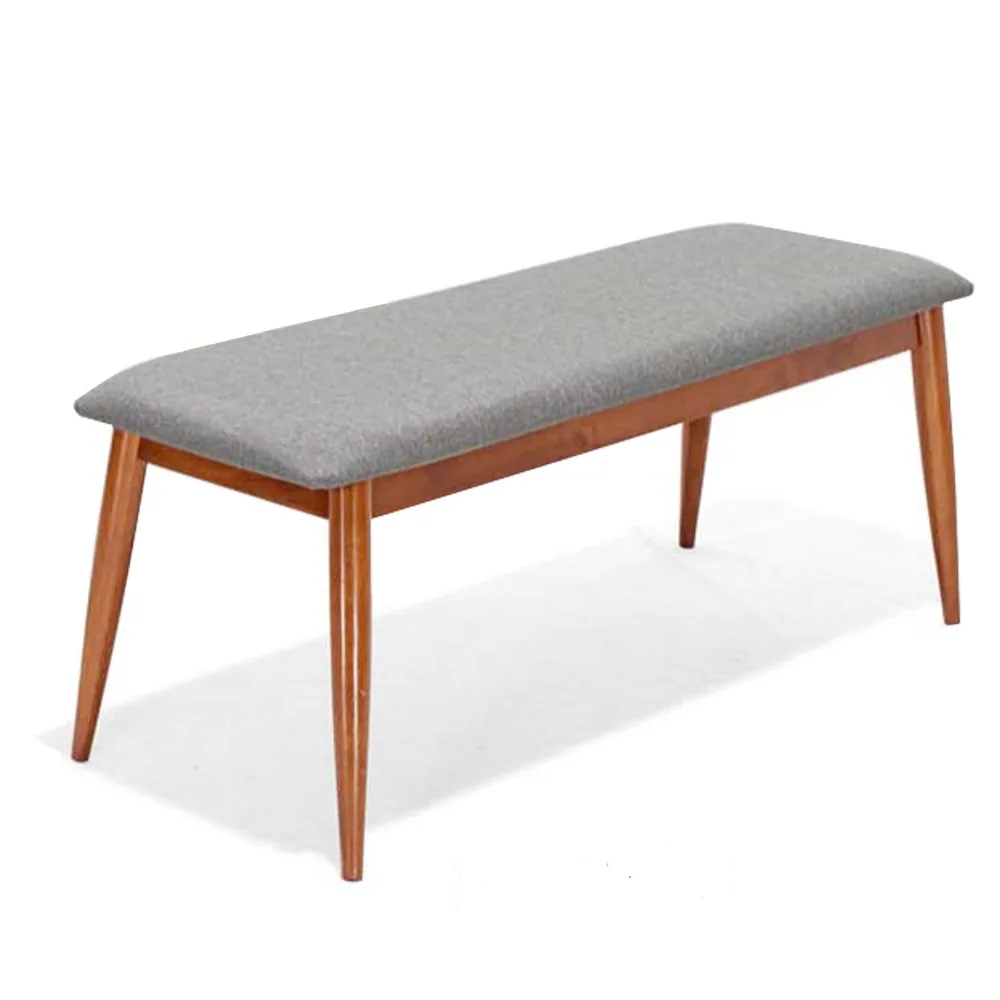 Asian Style 4ft Wooden Frame Fabric Cushion Padded Seat Long Bench Can, HKBC825