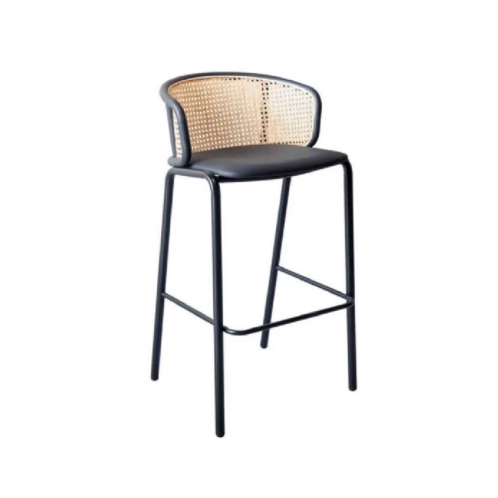 Malaysia Modern Kampung Style Rattan Backrest High Dining Bar Chair wi, HKBC834