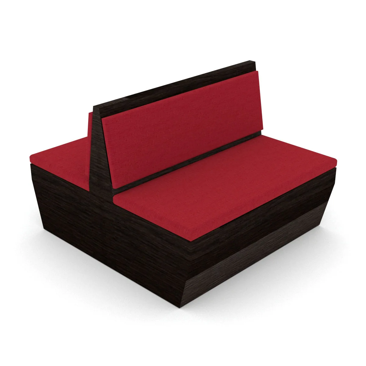 Restaurant Bistro Cafe Style Semi Fabric PU Leather Cushion Woodgrain , HKBS370 (view 2)
