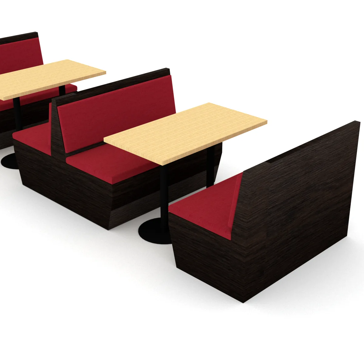 Restaurant Bistro Cafe Style Semi Fabric PU Leather Cushion Woodgrain , HKBS370 (view 3)