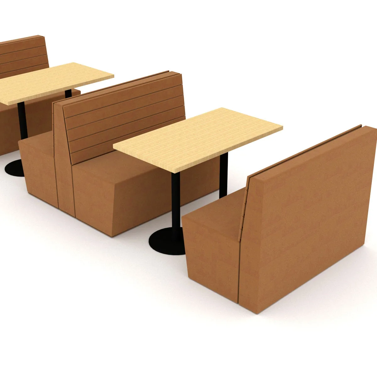 Restaurant Bistro Cafe Style Full Fabric PU Leather Cushion Sofa Bench, HKBS380 (view 3)