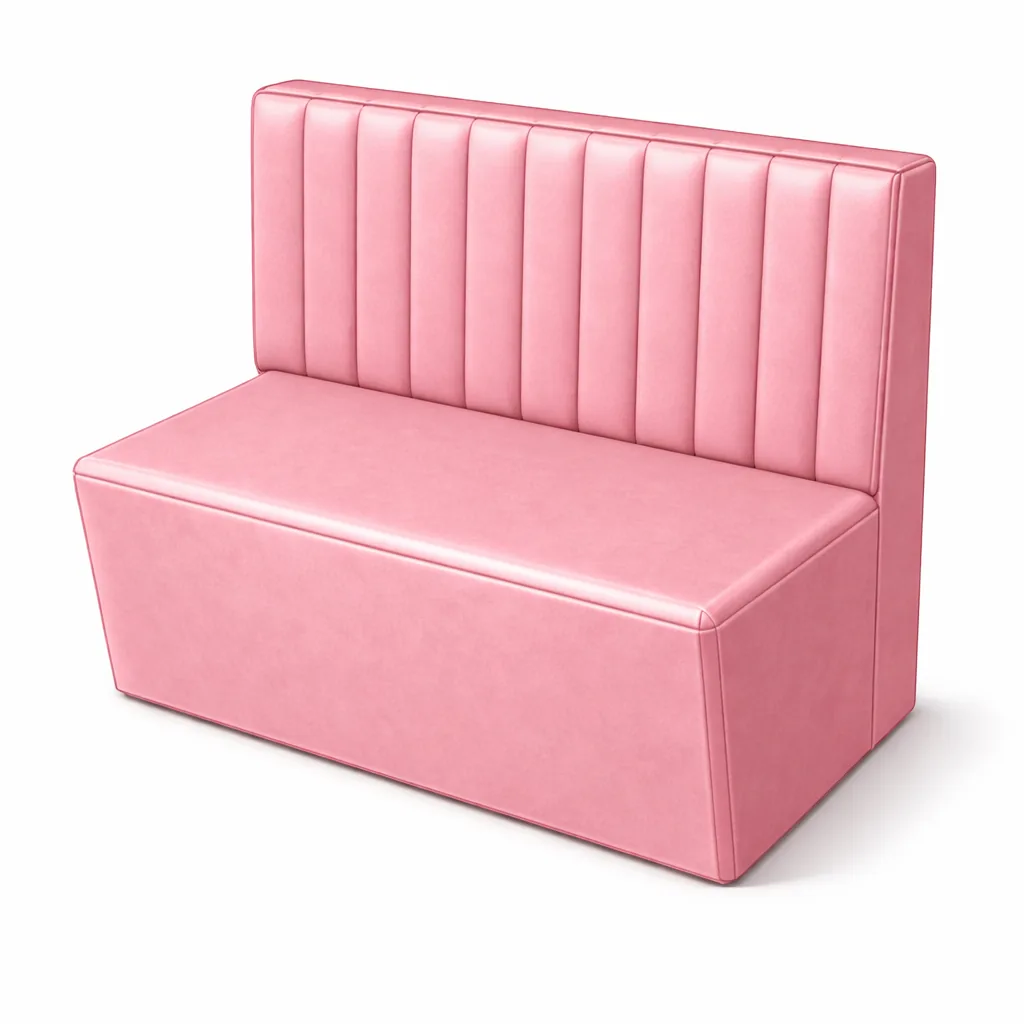 Restaurant Bistro Cafe Style Full Fabric PU Leather Cushion Sofa Bench, HKBS390