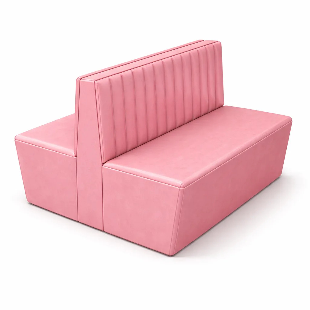 Restaurant Bistro Cafe Style Full Fabric PU Leather Cushion Sofa Bench, HKBS390 (view 3)