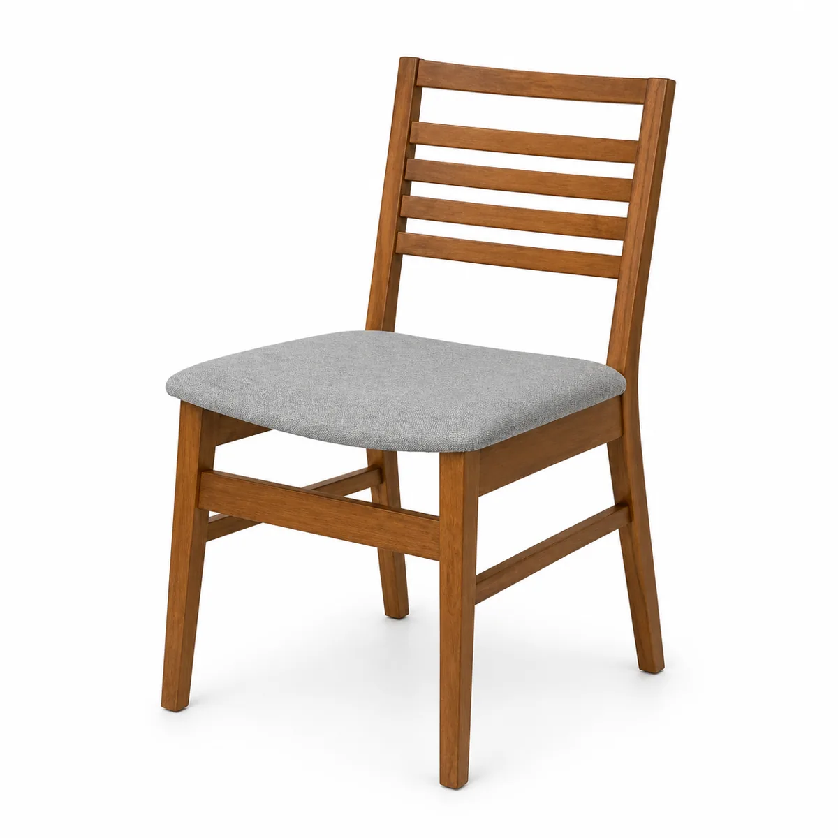 Transition Retro Style Mid Back Fabric Cushion Dining Chair with Woode, HKDC102