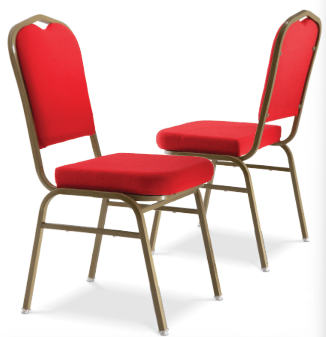 Tekkashop SDBC189 Ordinary Standard Style Stackable Fabric Cushion Hotel Banquet Dining Chair