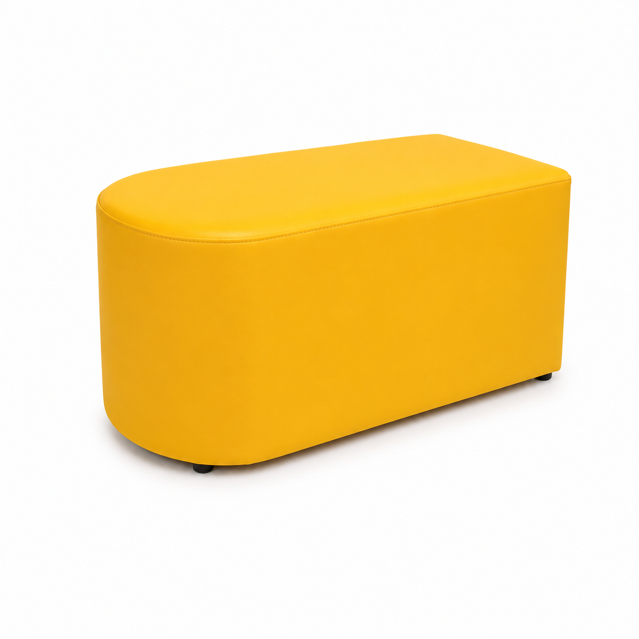 Tekkashop YSCB482 Comfortable Curved Cushion Bench with Padded Seat and Durable PVC Upholstery