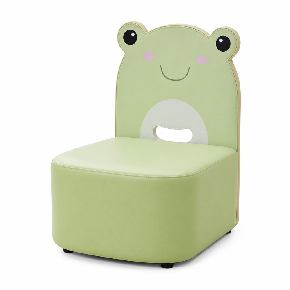 Tekkashop YSSF492 Character Kindergarten Frog Kids Sofa Chair with Cushion Seat - Light Green