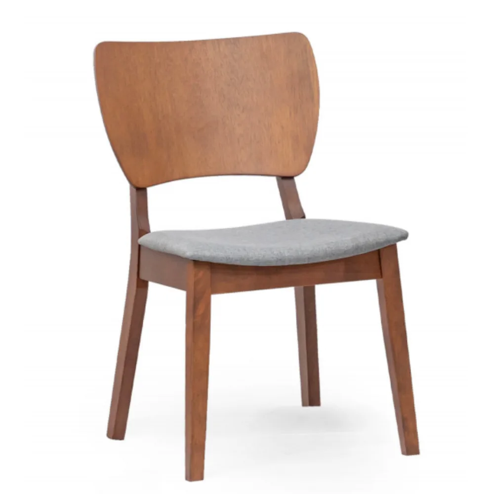Cafe Modern Style Solid Rubber Wood Dining Chair with Cushion Seat, KPDC4007