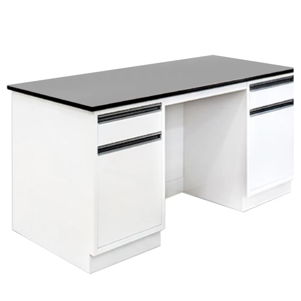 Tekkashop CJLT208B Commercial Industrial Grade Side Wall Laboratory Bench Table Testing Desk with Cabinet Base (Pre-Order)