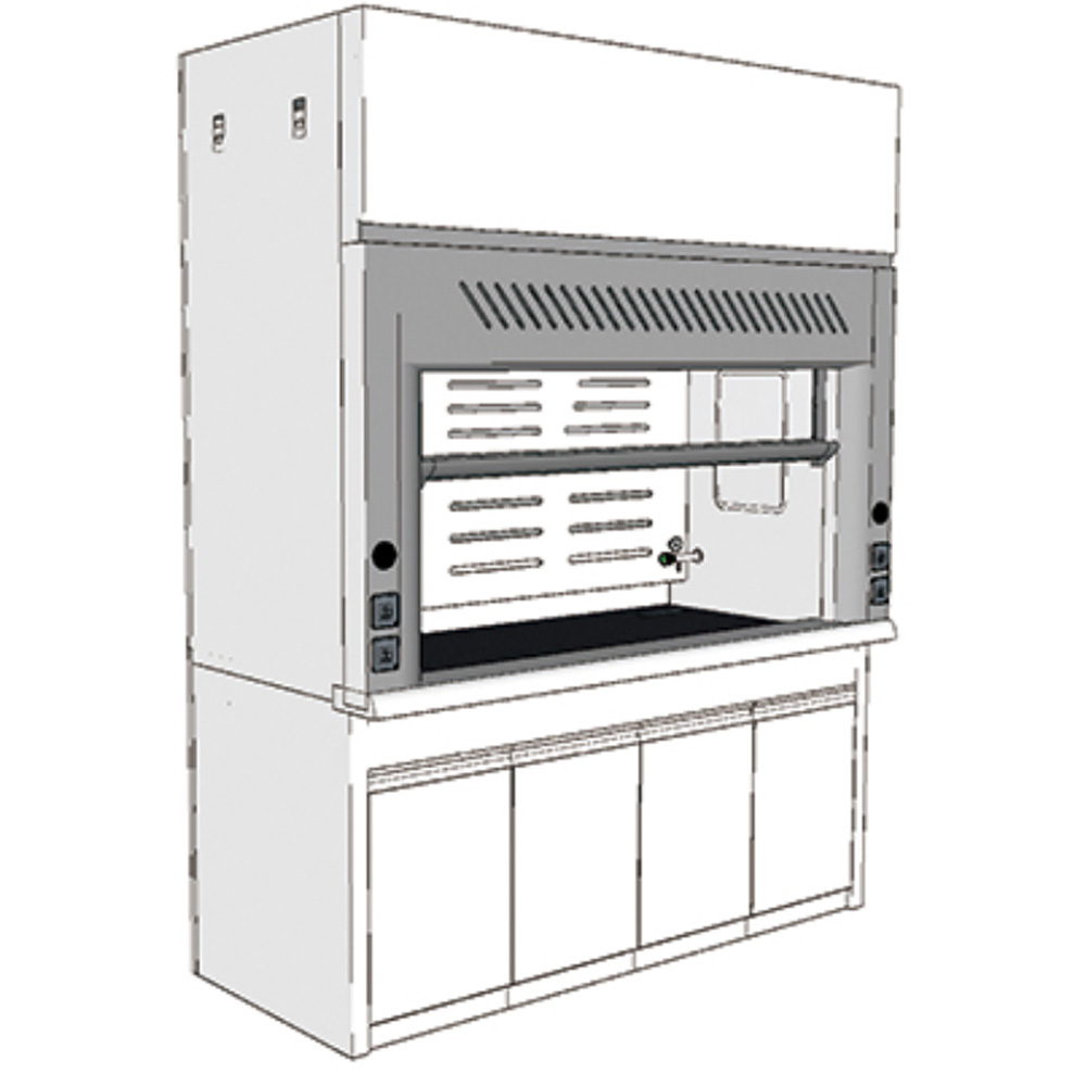 Tekkashop CJFM341 Laboratory Industrial Grade 5ft Extended Fume Hood Smoke Exhaust and Ventilation Reaction Testing Station (Pre-Order)