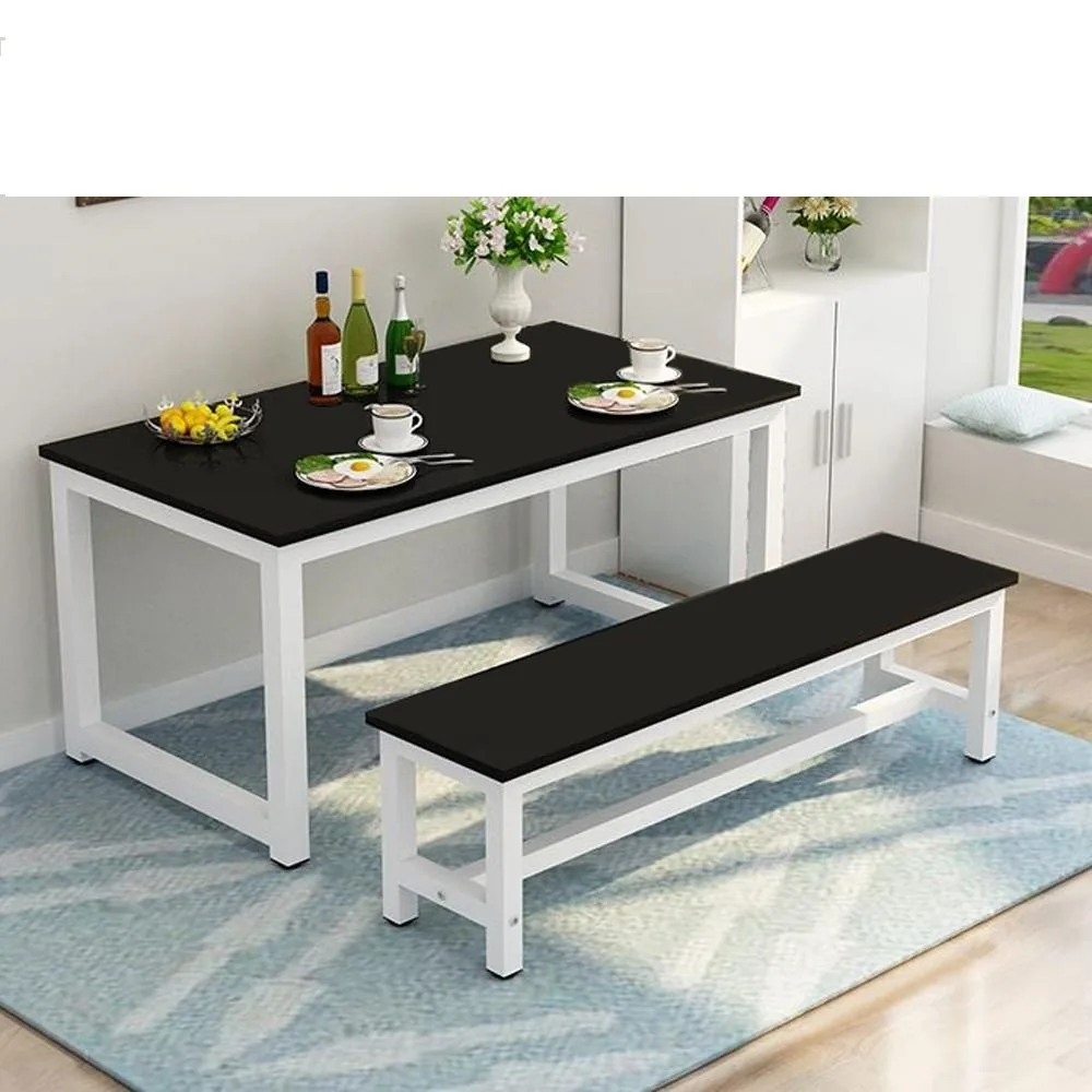 Industrial Style Home Dining Canteen Table With Long Bench [180x80cm] , LBDT1075