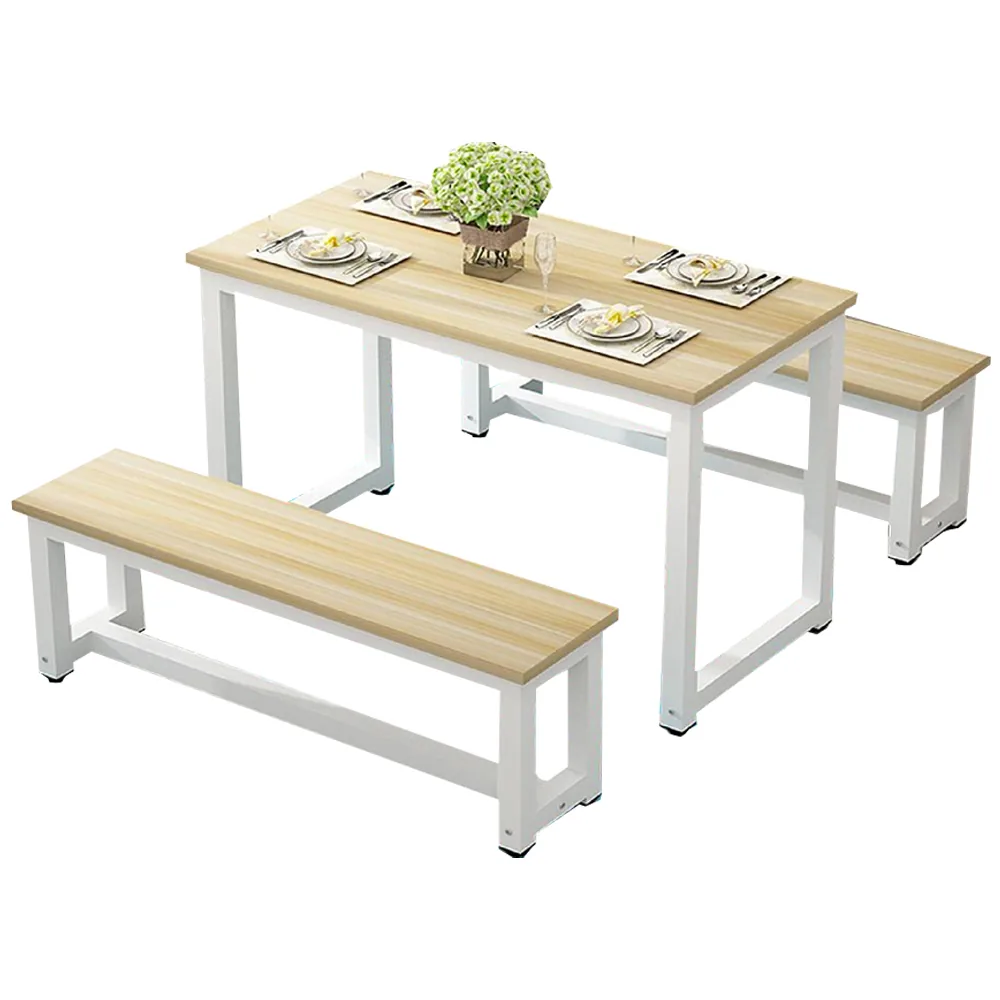 MidCentury Canteen Style Dining Table  [180x80] Set With 2 Long Benche, LBDT1487 (view 2)