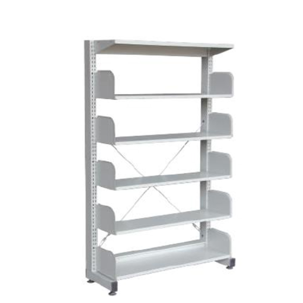 Tekkashop TNLR870 Commercial School University Open Panel Single Sided Library Rack with 5 Level Shelves