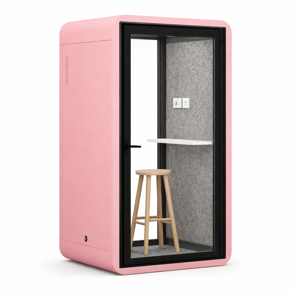 aluminium frame portable silent phone booth, 1 pax