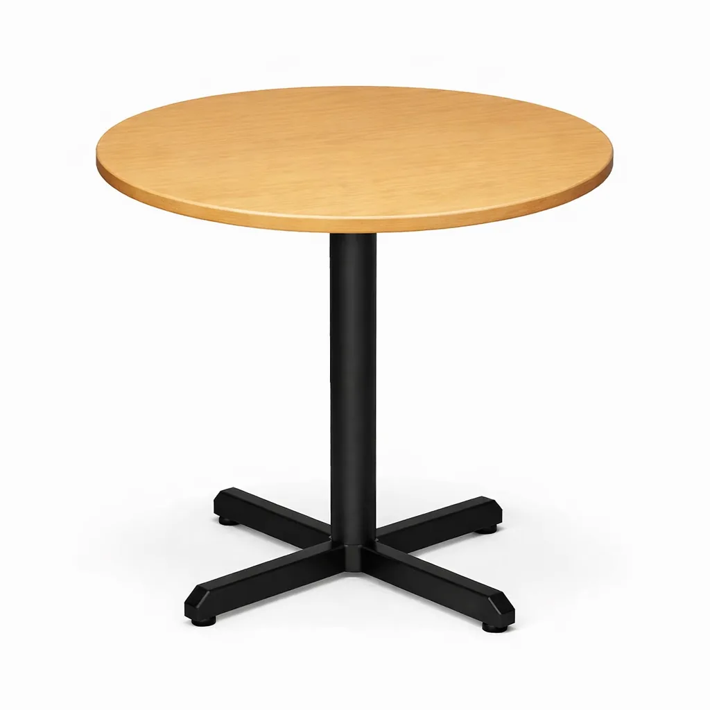 Industrial Round 4 Pax Dining Table Melamine Table Top with Powder-coa, MWDT385