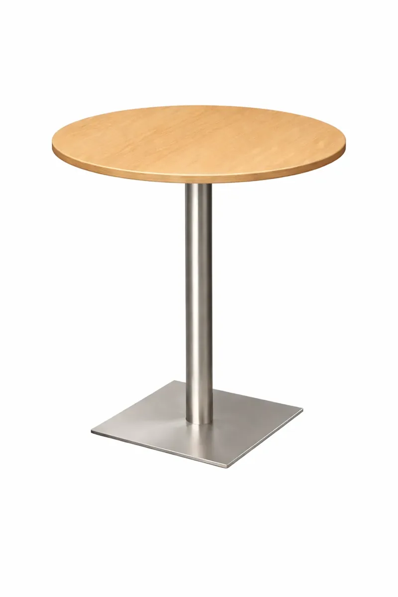 Industrial Round 4 Pax Dining Table Melamine Table Top with Stainless , MWDT595