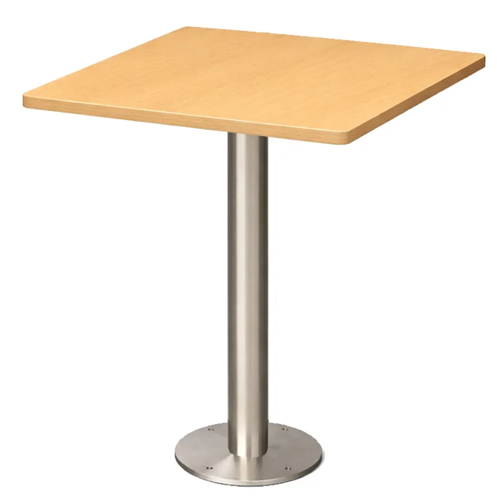 Industrial Square 4 Pax Dining Table Melamine Table Top with Stainless, MWDT9960