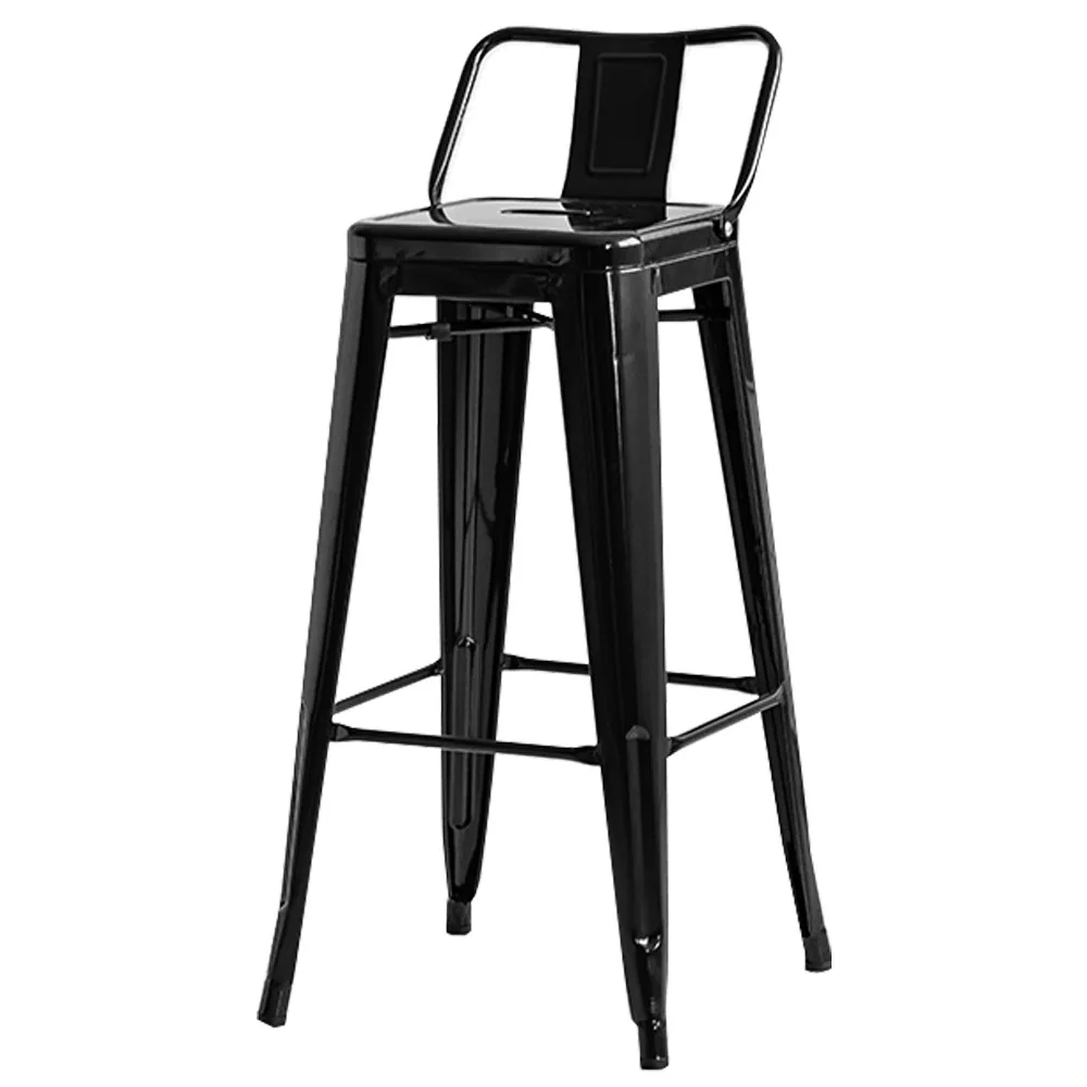 Industrial Metal Style High Bar Chair Bar Stool with Small Backrest, SIBC258