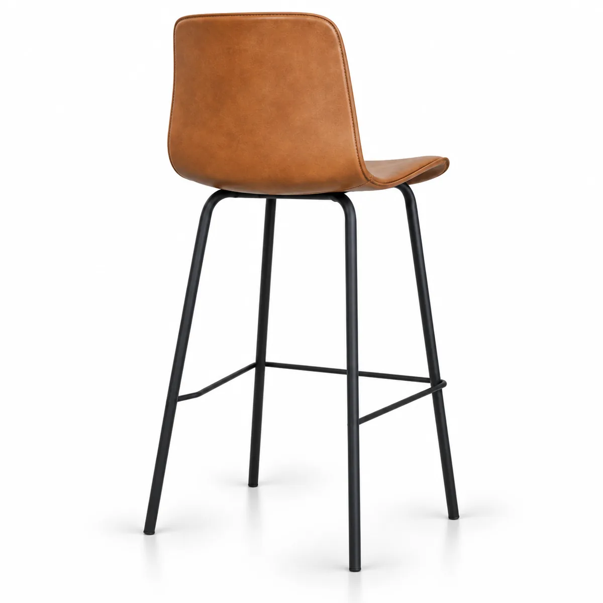 Vintage Aesthetics Style PU Leather Cushion Bar Stool High Chair with , SIBC625 (view 2)