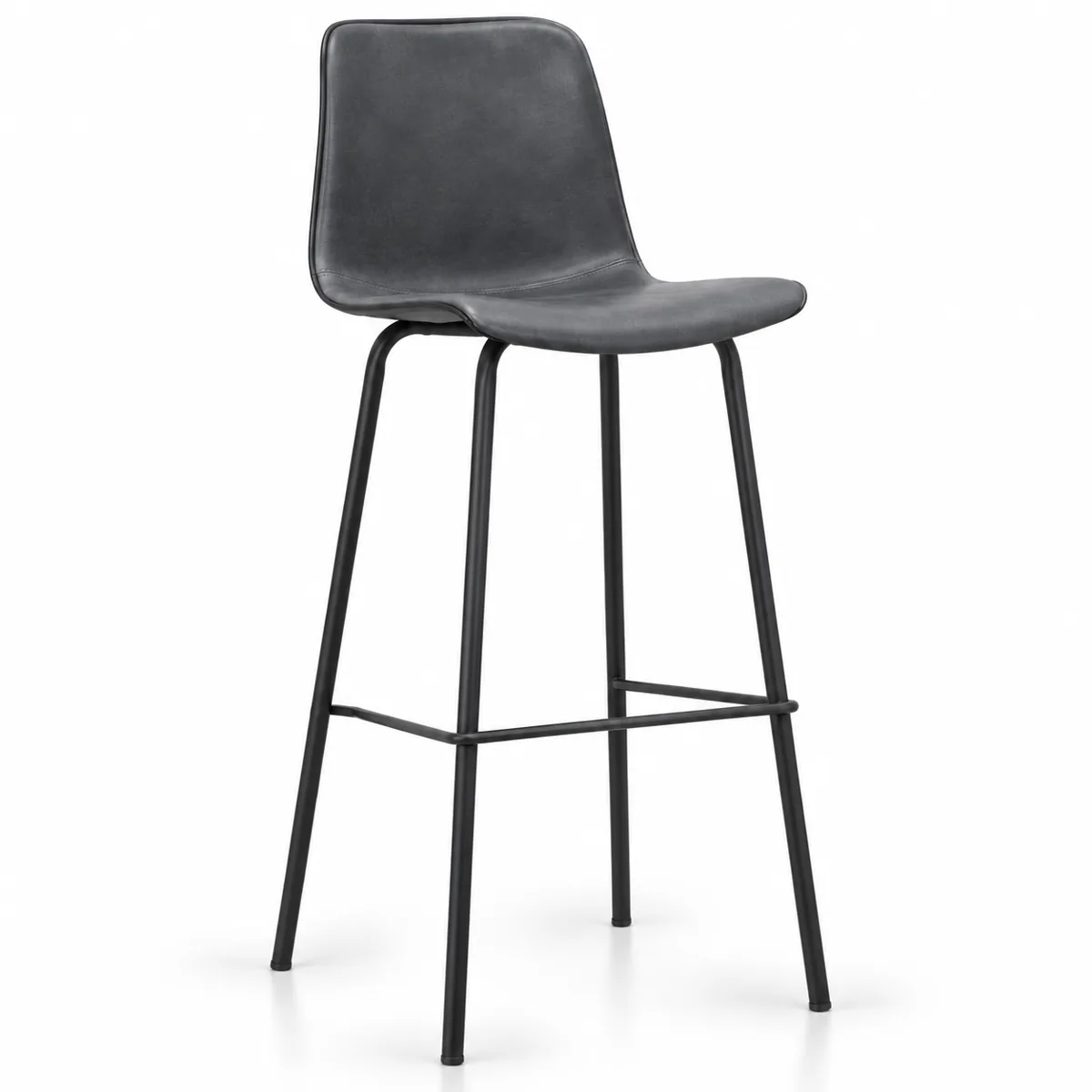 Vintage Aesthetics Style PU Leather Cushion Bar Stool High Chair with , SIBC625 (view 3)