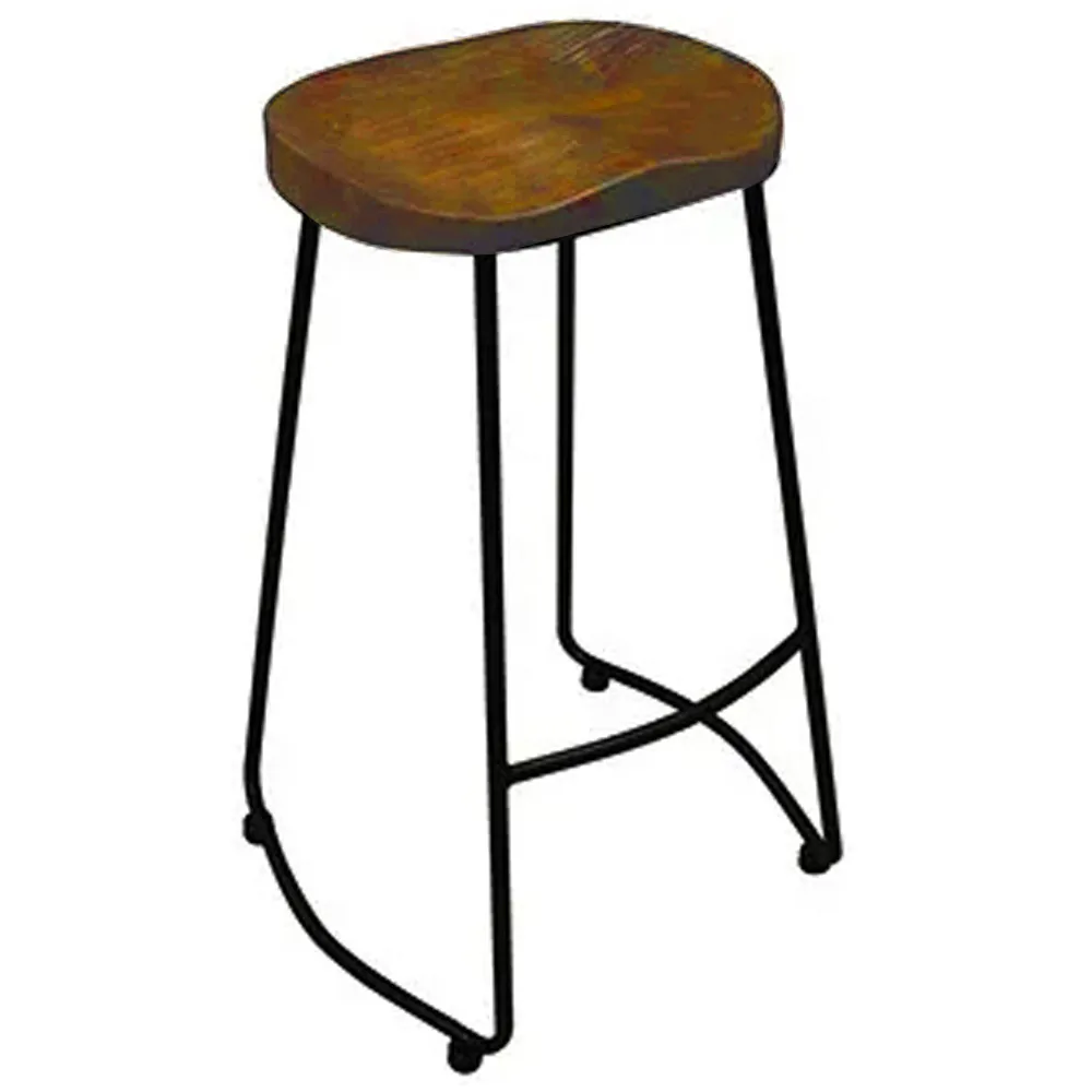 Michael Lim Style Wooden Seat Bench with Minimlast Slim Metal Tube Fra, SIBS567 (view 2)
