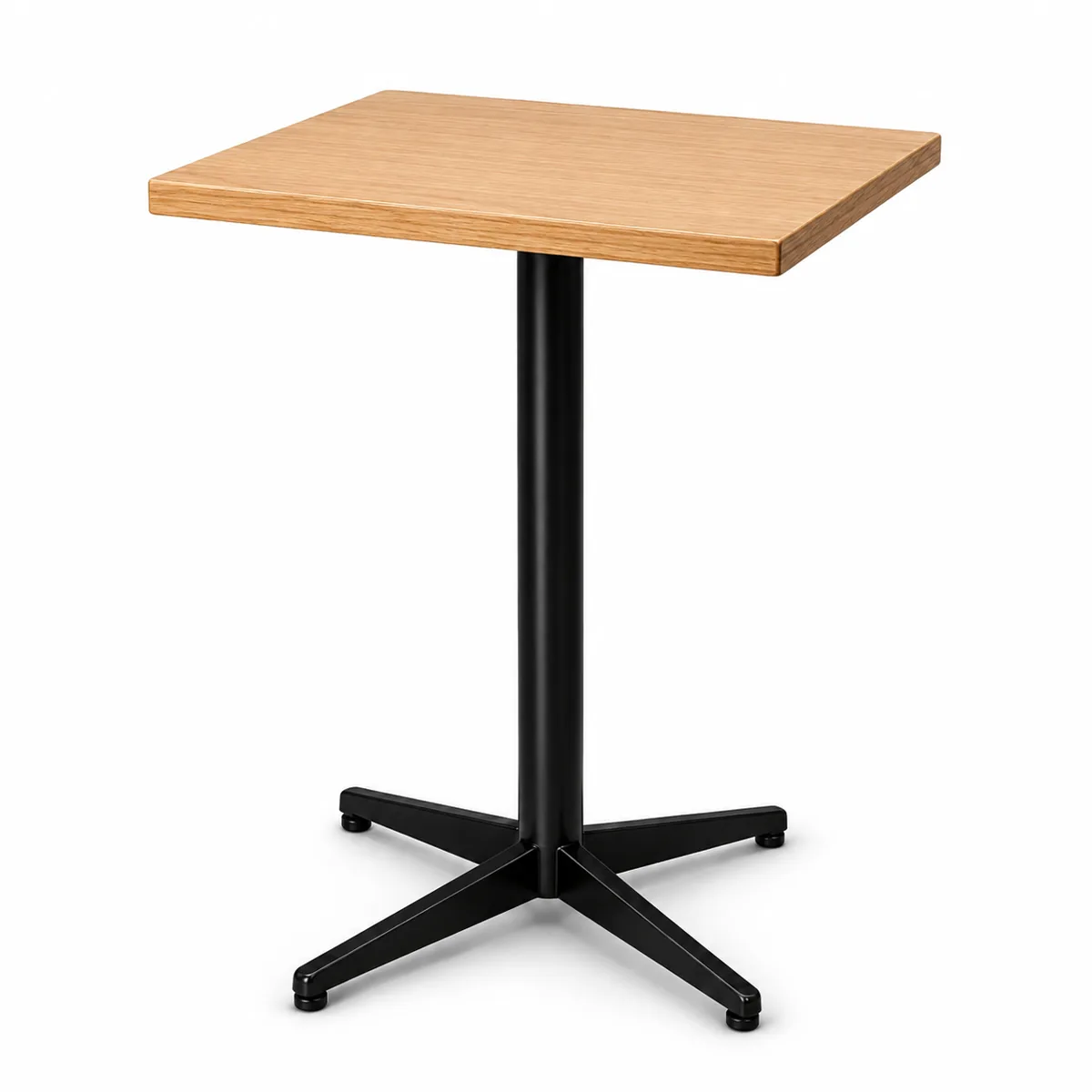 Scandinavian Style Restaurant Cafe Bar Table with Black Metal Cross Ba, SIBT08