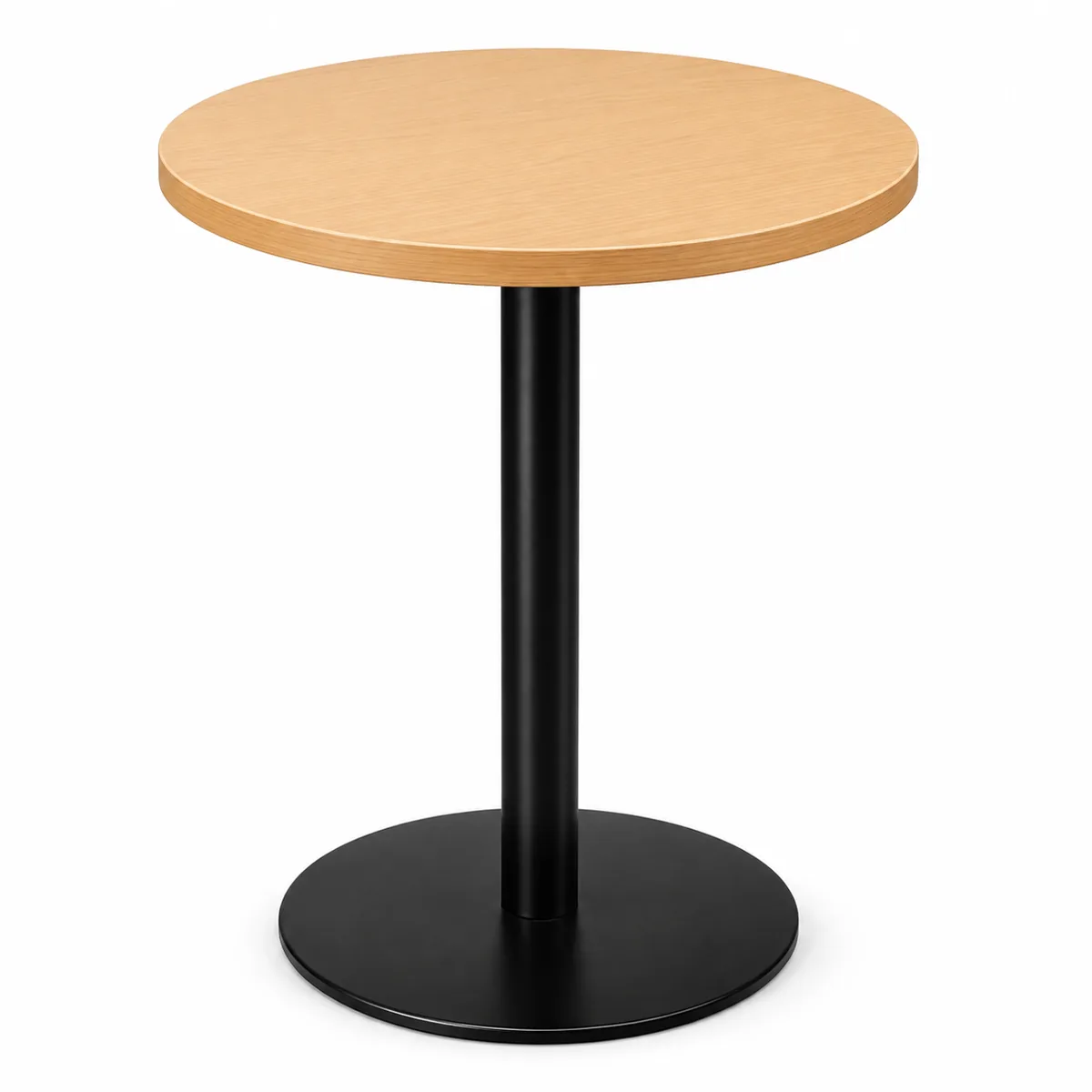 Scandinavian Style Cafe Bar Round Bar Table with Black Metal Pedestal , SIBT09