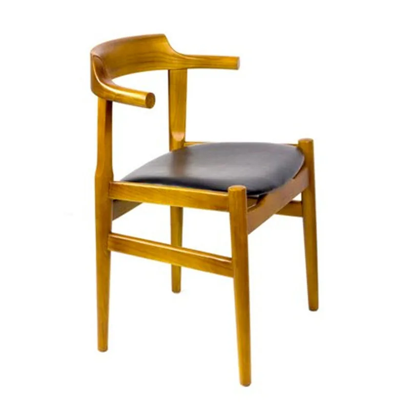 Retro Style Rubberwood Frame Cushion Seat Commercial Grade Restaurant , SIDC0467