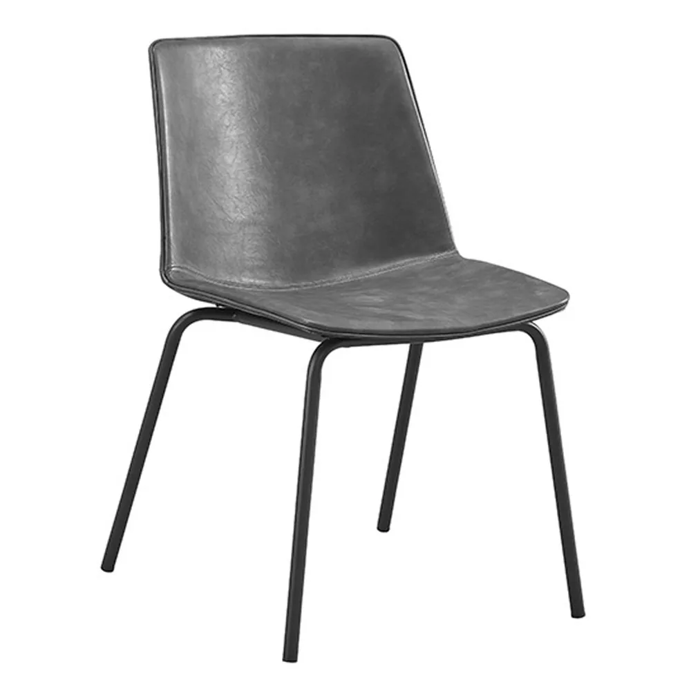 Minimalist Style Mild Steel Metal Tube Frame PU Leather Cushion Seat D, SIDC308 (view 2)