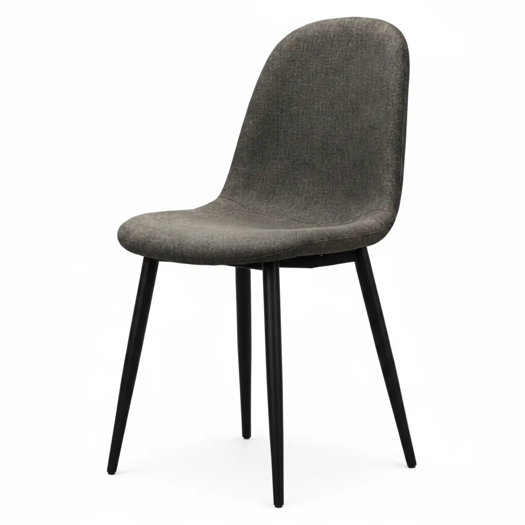 Elegant Modern Style Fabric Cushion Dining Chair with Slim Metal Tube , SIDC383