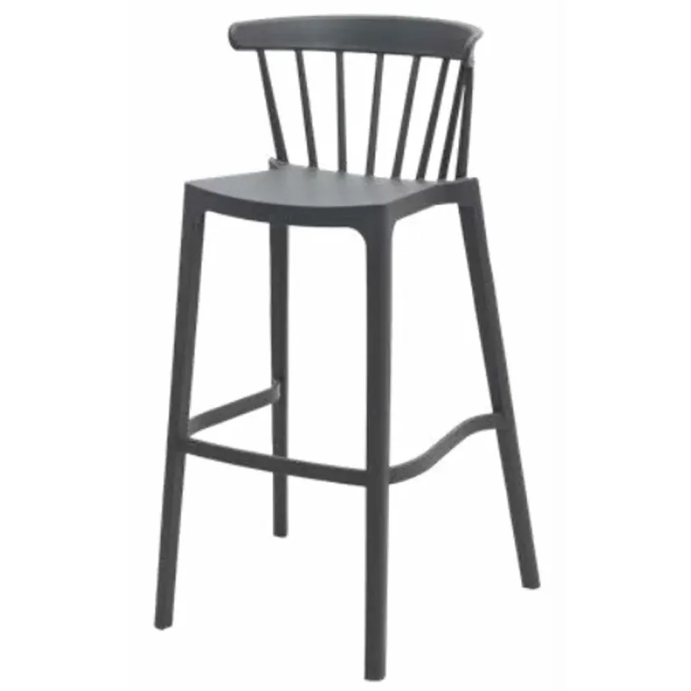Classic Style Low Back Stackable Bar Stool with Footrest, SIDC408