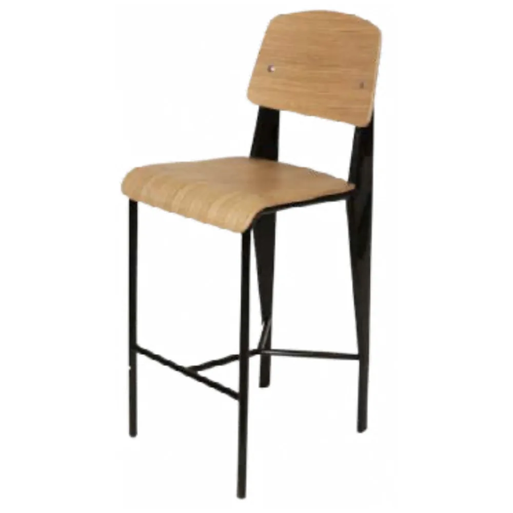 Japanese Restaurant Style Wood Veneer Bench Seat and Metal Frame Bar S, SIDC525