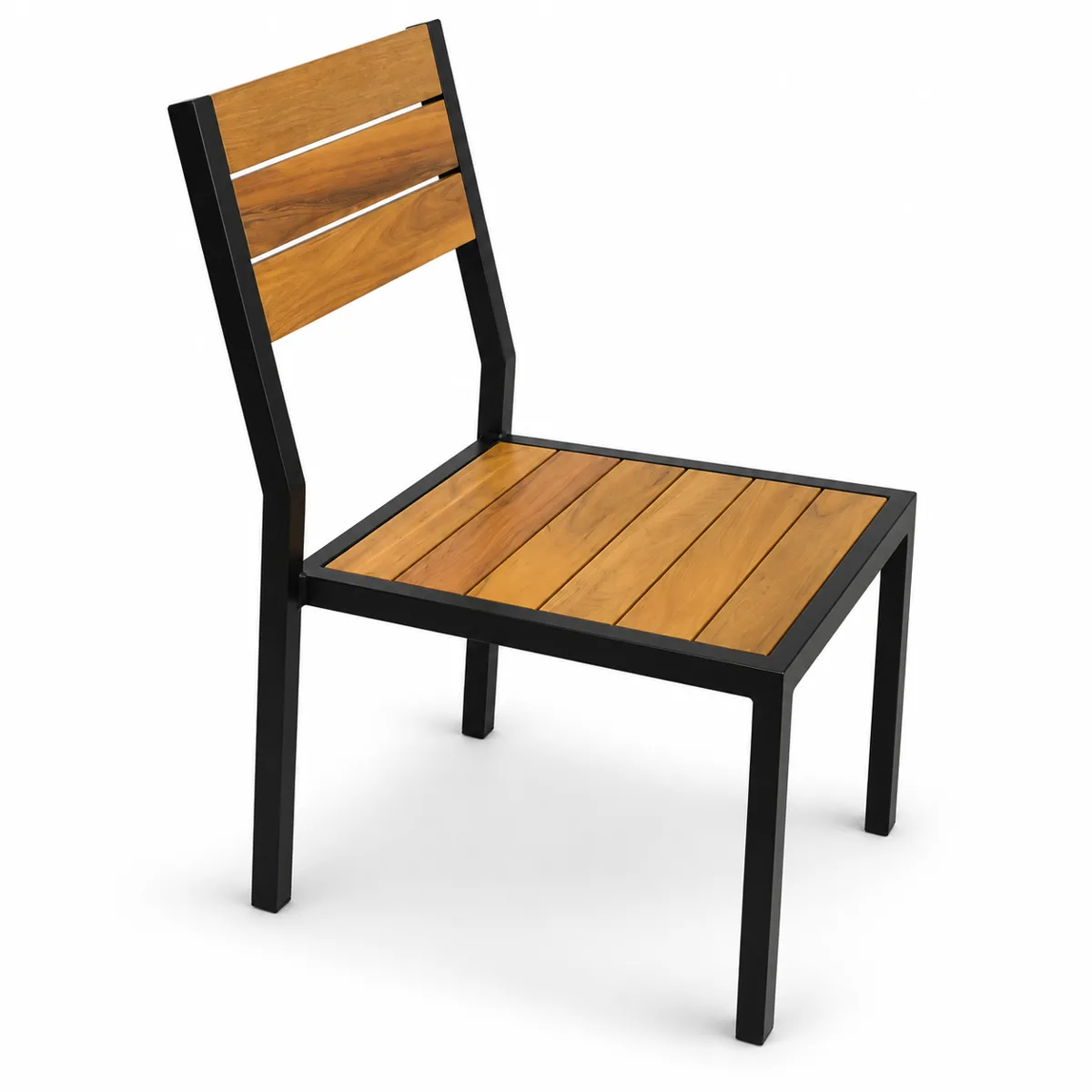 Modern Character Pallet Style Wooden Bench Seat Metal Frame Cafe Resta, SIDC533