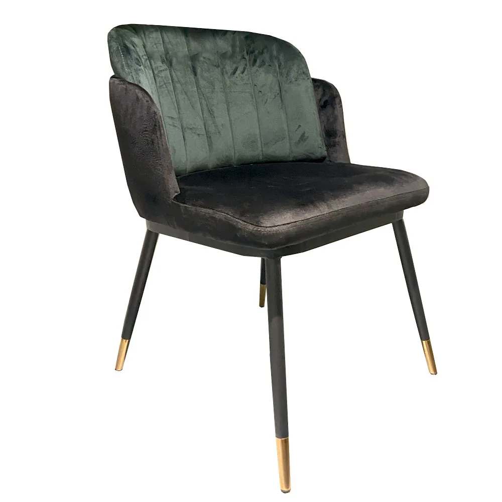 Elegant Luxury Modern Style Velvet Fabric Cushion Dining Chair, SIDC567