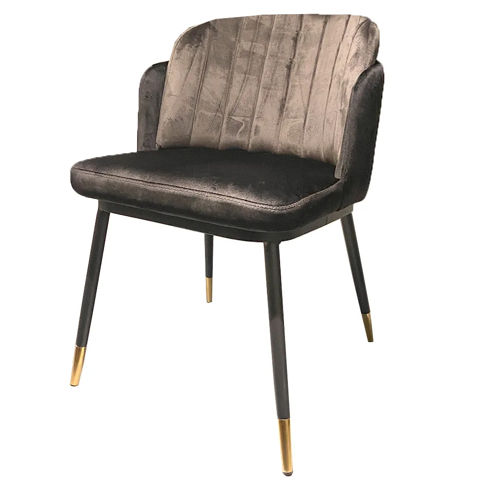 Elegant Luxury Modern Style Velvet Fabric Cushion Dining Chair, SIDC567 (view 2)
