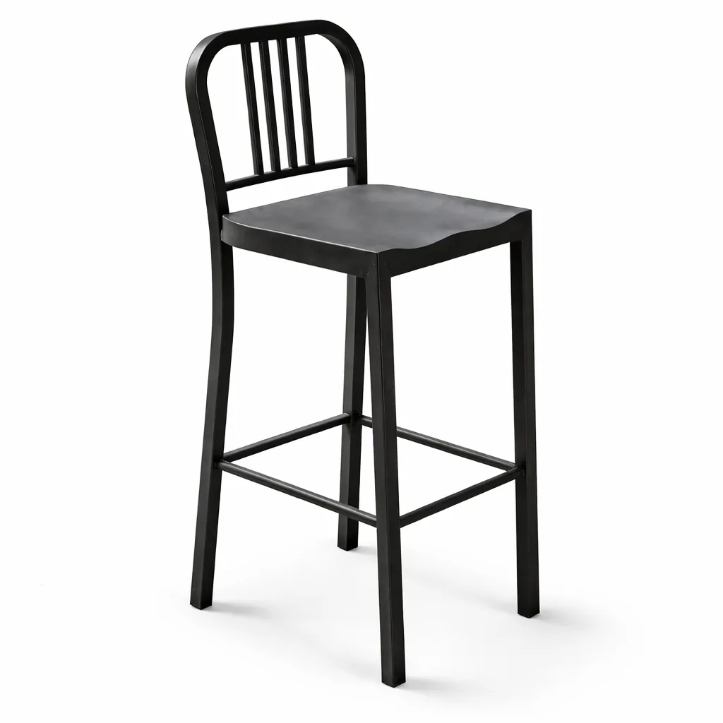 Industrial Style Mild Steel Metal Frame Bistro Pub Restaurant Bar Stoo, SIDC767