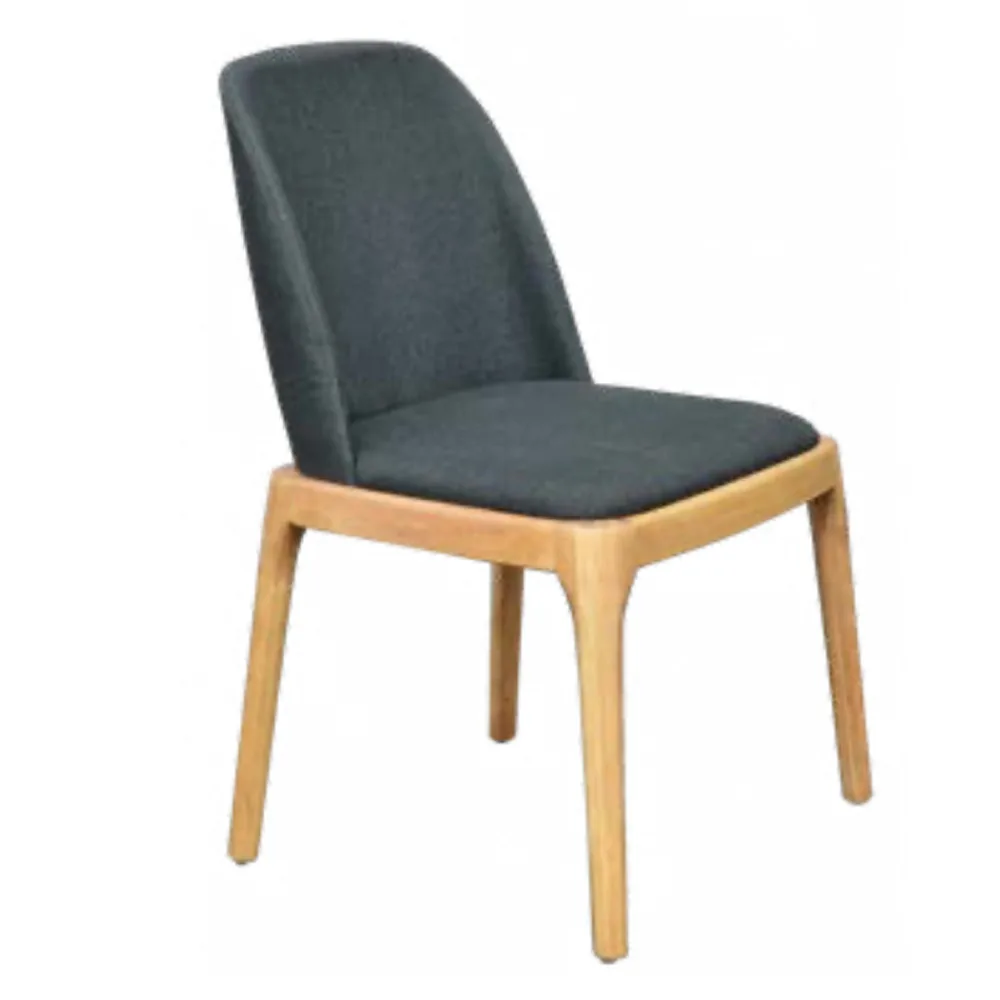 Modern Style Commercial Grade Fabric Cushion Seat Rubberwood Frame Caf, SILC600