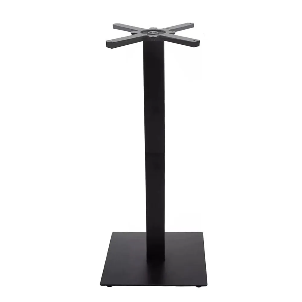 Contemporary Square Flat Surface Plate Metal Frame High Bar Table Pede, SIPA387