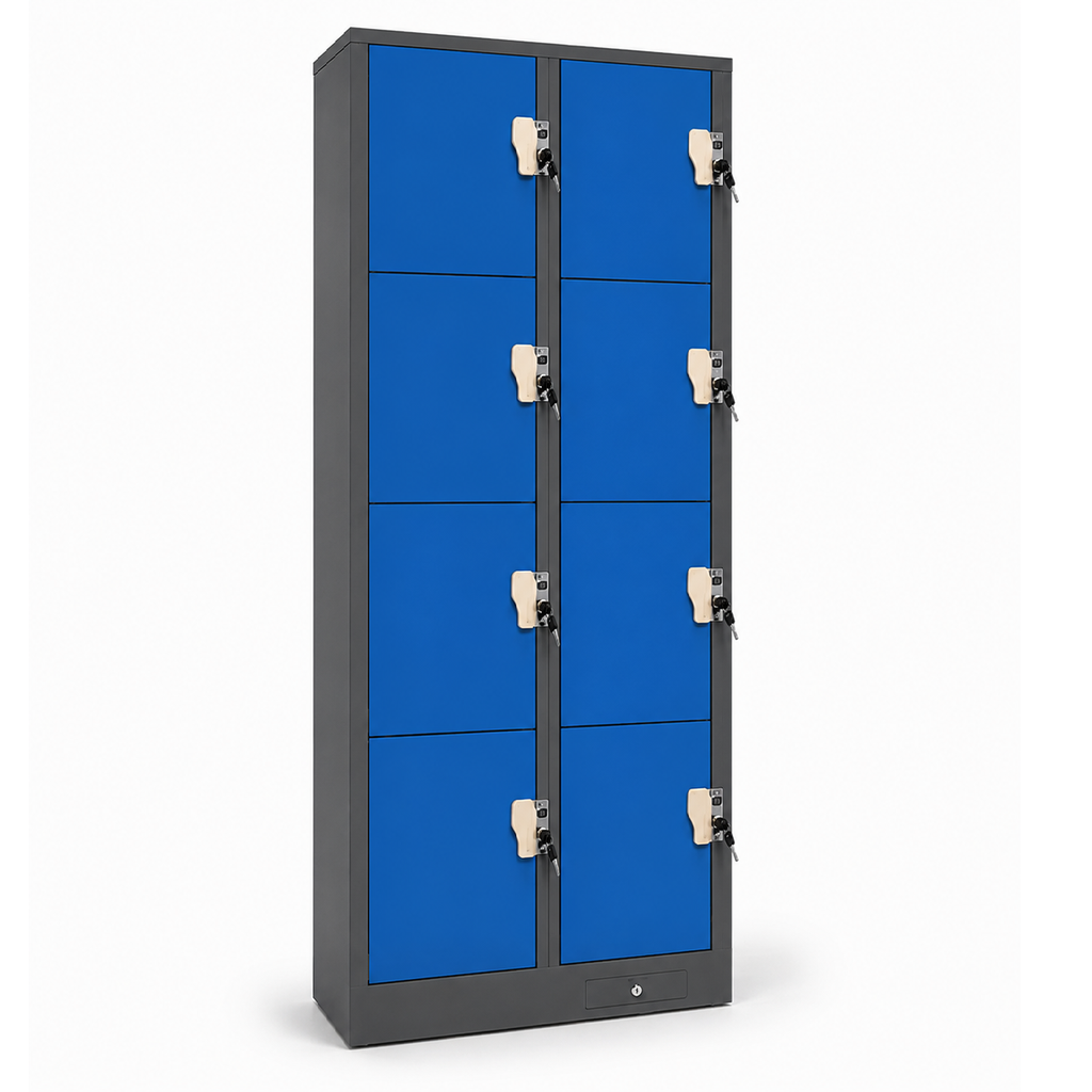 8-compartment office storage locker