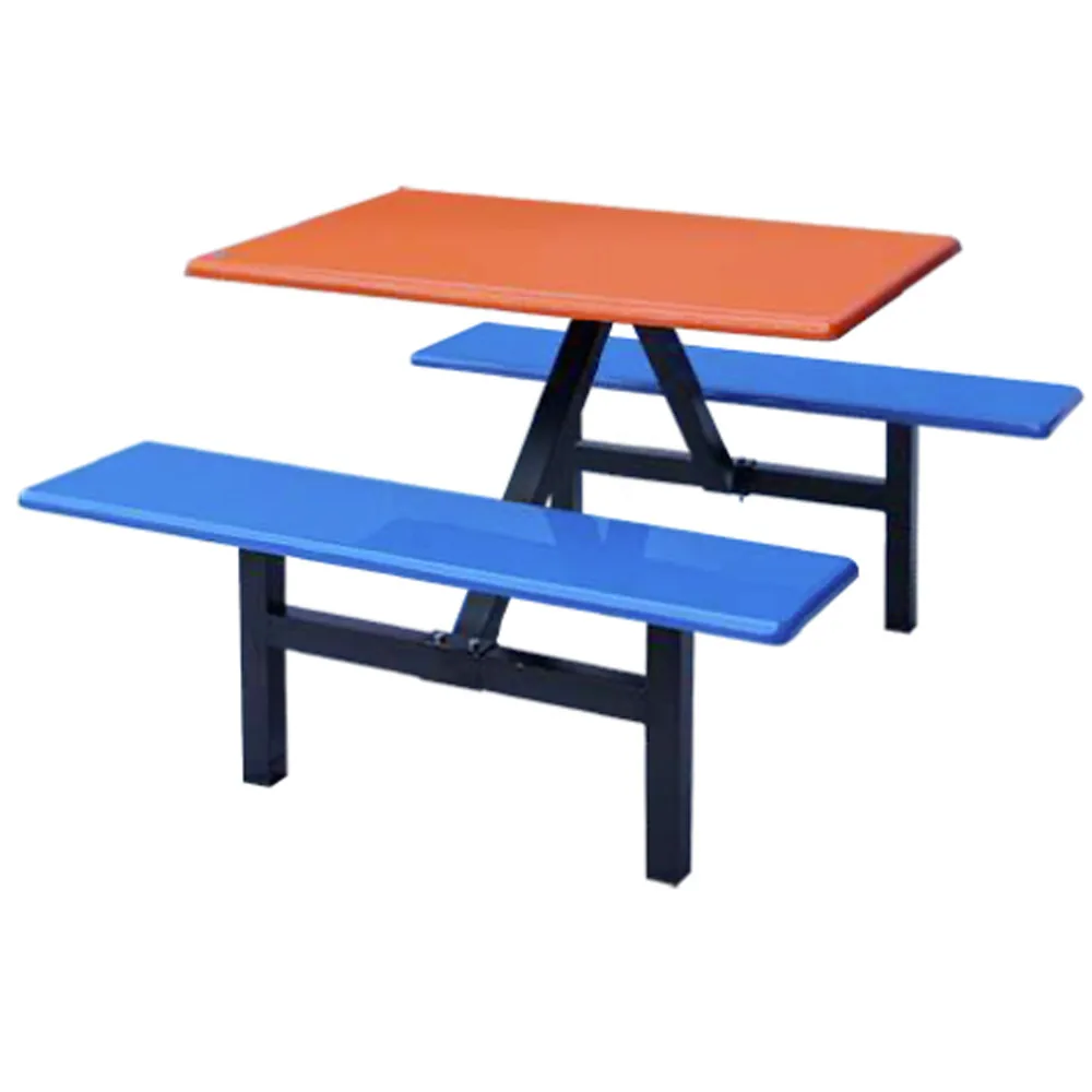 Old School Style Fast Food Chain Outdoor 4 Pax Rectangular Shaped Dini, TNDT1009