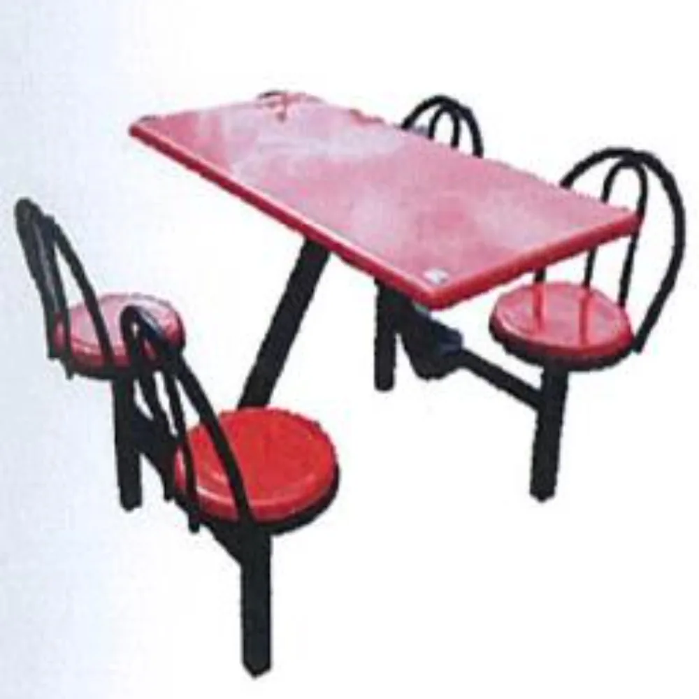 Retro Style Fast Food Chain Outdoor 4 Pax Rectangular Shaped Dining Ta, TNDT1265 (view 2)