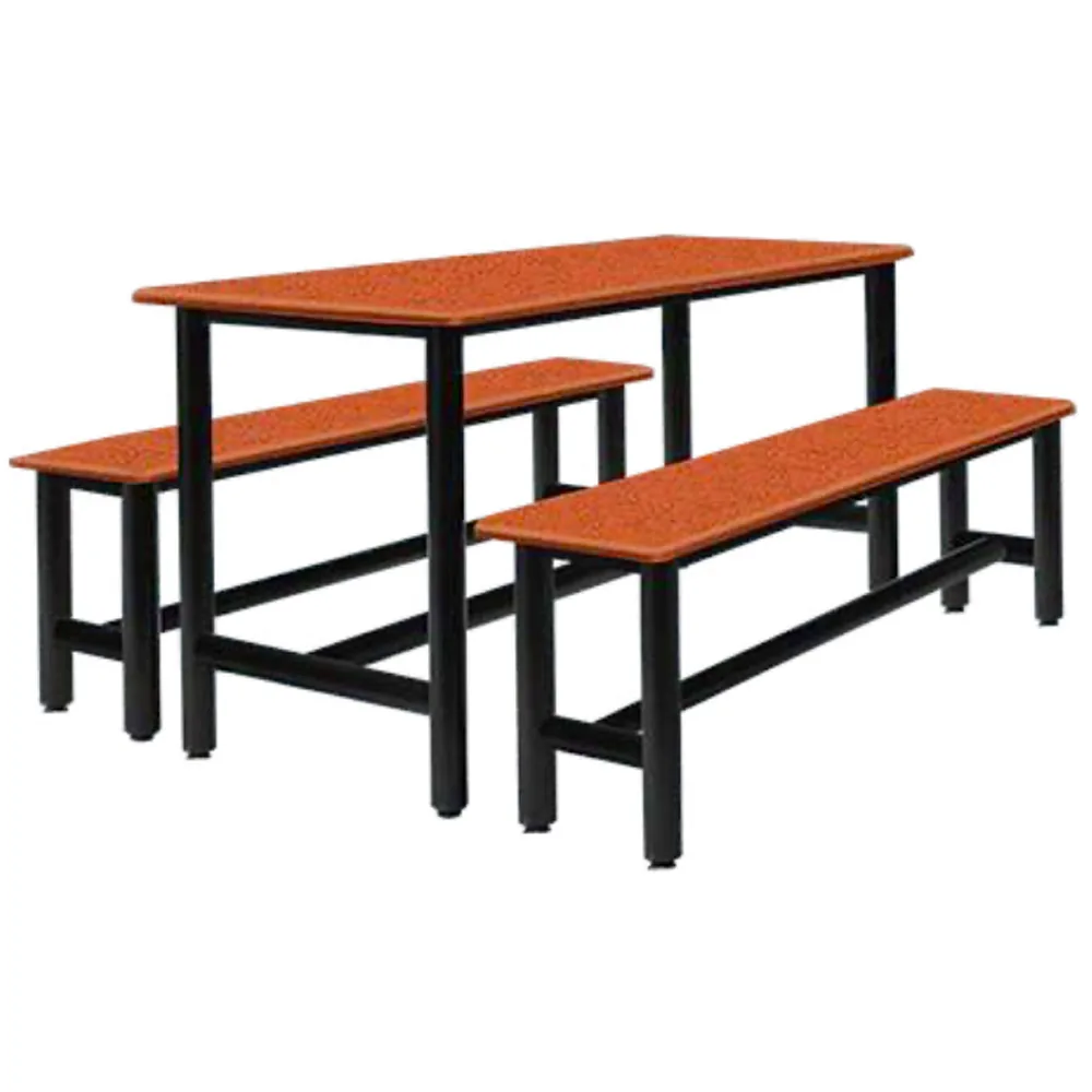 Retro Style Fast Food Chain Restaurant School Canteen Fibreglass 8 Pax, TNDT1353